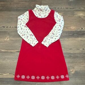 LL Bean Corduroy Jumper Dress & Turtleneck